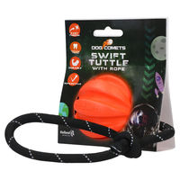 Produktbild von Holland Animal Care Hundespielzeug Ball Swift Tuttle aus Plüsch und Naturkautschuk Orange - 6 cm