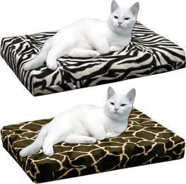Holland Animal Care KUSS051 Katzenbett für Senioren mit Giraffenmotiv aus Plüsch 45 x 55 cm – Bild 1 von 6
