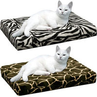 Produktbild von Holland Animal Care KUSS052 Katzenbett Zebramuster Plüsch 45 x 55 cm für Senior Katzen - 45 cm