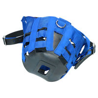 Produktbild von Holland Animal Care Leder Pferdemaulkorb Anti-Graas Maske für Vollblut in Blau