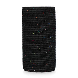 Holland Animal Care Selbstklebende Elastische Tierbandage mit Glitter Schwarz 10 cm x 2,3-4,5 m – Bild 1 von 2