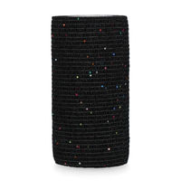 Produktbild von Holland Animal Care Selbstklebende Elastische Tierbandage mit Glitter Schwarz 10 cm x 2,3-4,5 m