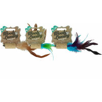 Produktbild von Holland Animal Care Wooly Luxury Feather Dream Cork Federspielzeug Plüsch Lila