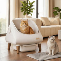 Produktbild von Homall Automatische Katzentoilette Selbstreinigendes Katzenklo mit App-Steuerung und Gewichtssensor Weiß 12L