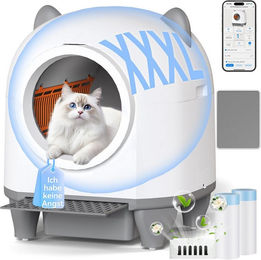 Homall Selbstreinigende Katzentoilette XXL in Weiß mit Aromabox und Matte für Katzen aller Altersstufen – Bild 1 von 5