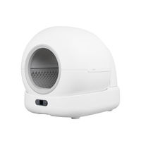 Produktbild von Hombli Smart Katzenklo mit Kamera und UV-Sterilisation, selbstreinigende Katzentoilette in Weiß mit Edelstahl-Komponenten und App-Steuerung