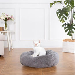 Home Deluxe Haustierbett Muffin Hundekissen für Hunde und Katzen in Grau mit Polyesterfüllung – Bild 1 von 5
