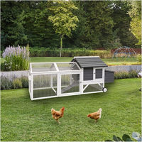 Produktbild von Home Deluxe Hühnerstall FERA aus Holz in Grau 224 x 107 cm