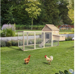 Home Deluxe Hühnerstall TANO aus Holz mit integriertem Auslauf und Nistkasten 310 x 150 cm – Bild 1 von 2