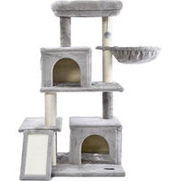 Produktbild von Home Deluxe Kratzbaum Ruby für Katzen in Grau aus Polyester und Sisal mit Maßen 100 x 49 x 49 cm