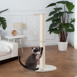 Home Deluxe Kratzsäule NEVA Beige mit Sisal – Bild 1 von 2