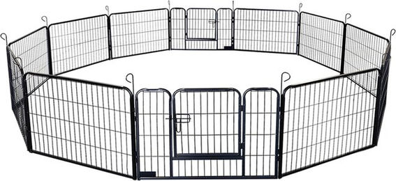 Home Deluxe Welpenauslauf BARKI Laufstall aus Metall für Welpen mit Türverriegelung – Bild 1 von 7