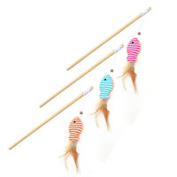 Produktbild von HomeBella Katzenangel K-06 aus Holz buntes Beschäftigungsspielzeug für erwachsene Katzen