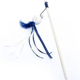 HomeBella Katzenangel K-07 aus Holz als Beschäftigungsspielzeug für erwachsene Katzen in Blau – Bild 1 von 2