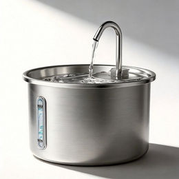 HOMELODY Katzenbrunnen aus Edelstahl mit 5-Stufen-Filter 3L – Bild 1 von 1