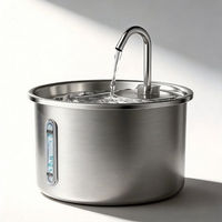 Produktbild von HOMELODY Katzenbrunnen aus Edelstahl mit 5-Stufen-Filter 3L