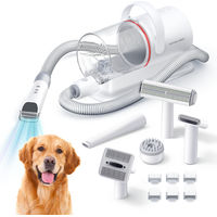 Produktbild von Homerunpet Fellpflege-Set mit Schermaschine und 6 Bürsten für alle Tiergrößen in Weiß
