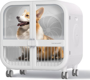Homerunpet PD135 Deluxe Edition Haustierhaartrockner 2-in-1 Haustierbett für kleine bis mittelgroße Hunde in Weiß – Bild 1 von 1