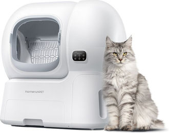 HomerunPET Smarte selbstreinigende Katzentoilette CS106 XL in Weiß für große Katzen bis 10 kg – Bild 1 von 1