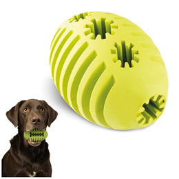 HOMES&BONES Doggy Egg Hundespielzeug aus Naturkautschuk grün befüllbares Intelligenzspielzeug für Hunde – Bild 1 von 12