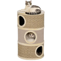 Produktbild von Homu & Co. Mehrstufiger Kratzbaum für Katzen in Khaki-Kaffee 45 x 45 x 79 cm