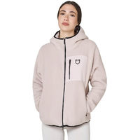 Produktbild von Hoodie Damen Teddyfleece Kapuzenjacke Hushed Violet/Black Größe L
