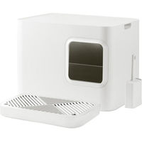 Produktbild von Hoopo Katzentoilette Dome Plus Haubentoilette aus Kunststoff Grau
