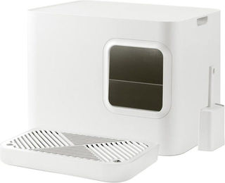 Produktbild von Hoopo Katzentoilette Dome Plus Haubentoilette aus Kunststoff Weiß