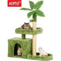 Produktbild von Hoppa! Katzenturm mit Hängematte im Blattdesign