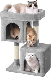 Hoppa! Kratzbaum für mittelgroße Katzen 74 cm Hellgrau – Bild 1 von 1