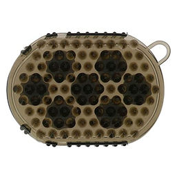 Produktbild von Horizont 2 in 1 Putzhandschuh mit Striegel Schwarz aus Kunststoff