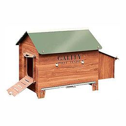 Horizont Geflügelhaus Venise aus Holz in Braun 105 cm x 96 cm x 157 cm – Bild 1 von 2