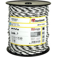 Produktbild von Horizont R6 Zaunkordel aus Polyester in Weiß oder Schwarz