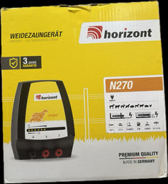 Horizont Weidenzaungerät N270 mit 2,7 Joule Output bis zu 20 km in Schwarz aus Kunststoff – Bild 1 von 2