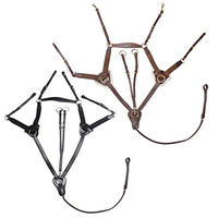 Produktbild von HORKA 5-Punkt-Gummihalsring Martingale für Pferde Schwarz/Silber