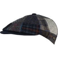 Produktbild von HORKA 6-Panel-Béret Patchwork aus Wolle in Bunt und Grau Unisex 56 cm