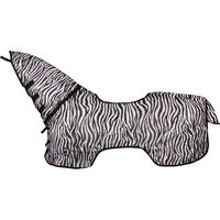 Produktbild von HORKA Anti-Fliegen-Reitdecke aus Nylon mit Nacken-Zebra-Druck Größe 135/185
