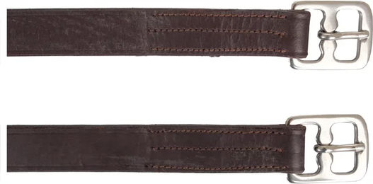 HORKA Bügelriemen aus Leder und Edelstahl in Braun/Silber 165 cm - 165 cm – Bild 1 von 4