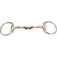 Produktbild von HORKA Bustrens Gebiss für Shetlandponys doppelt gebrochen in Gold aus Metall 14 mm Größe 14,5