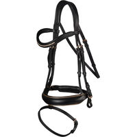 Produktbild von HORKA Deluxe Full Trense aus Leder in Schwarz für Pferde
