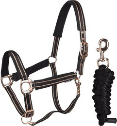 Produktbild von HORKA Deluxe Halfter und Longiergurt Set für Pferde aus Nylon