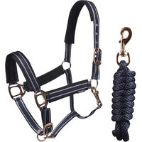 Produktbild von HORKA Deluxe Halfter und Longiergurt Set für Shettys aus Nylon in Schwarz oder Blau