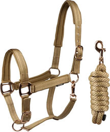 Produktbild von HORKA Deluxe Pferdehalfter mit Longe aus Nylon in Größe M