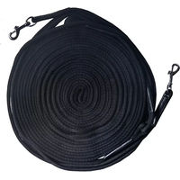 Produktbild von Horka Doppelleine Softgrip-Polyester Schwarz 18 Meter