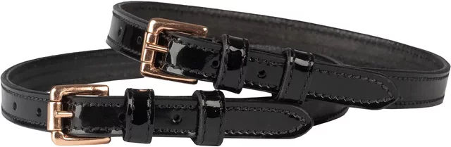 Produktbild von HORKA Doppelte Steigbügelriemen aus Lackleder in Schwarz