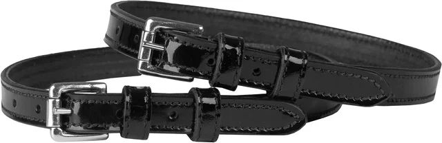 Produktbild von HORKA Doppelte Steigbügelriemen aus Lackleder in Schwarz für Pferde