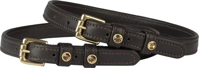Produktbild von HORKA Doppelter Leder-Gurt mit Diamantmuster in Braun für Reiter