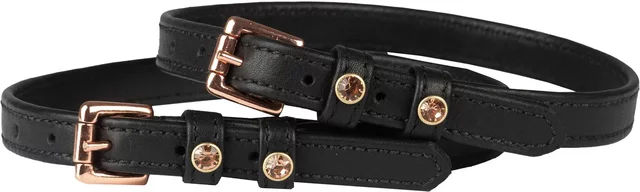 Produktbild von HORKA Doppelter Leder-Gurt mit Diamantmuster in Schwarz für Reiter