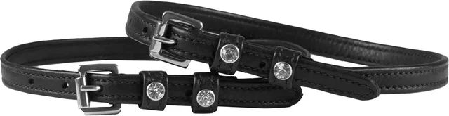 Produktbild von HORKA Doppelter Leder-Gurt mit Diamantmuster in Schwarz für Reiter