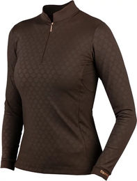 HORKA Emily Reitshirt Damen Baselayer Long Sleeve Winter Braun XL – Bild 1 von 6